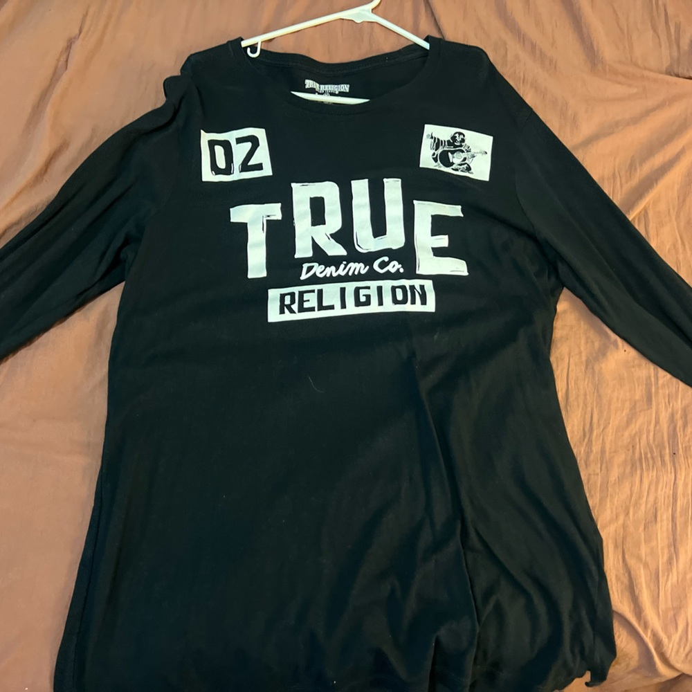 True religion light long sleeve shirt.